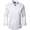 image:imageMens Long Sleeve Dress Shirts Wrinkle Free Stretch Button Down Shirt  Breathable Comfortable Easy Care Spread collarBusiness Casual Classic Button Upfor Wedding Vacation Work OfficeWhite