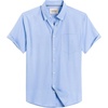 image:imageMens Oxford Dress Shirt Short Sleeve Button Down Collar Summer Casual Shirt  Wrinkle Free Breathable amp Crisp Regular Fit Solid Color for Business Casual Office Work Daily Vacation Weekend Party DateLight Blue