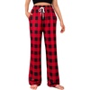 image:imageWomens Pajama Pants Plaid Stretch Comfy Lounge Pants Sleep Bottoms Y2K PJ  Buffalo plaid pajama Sleepwear Soft Long pjs Checked Home Going out Fall winter Christmas matching Lady pants CozyAblackred