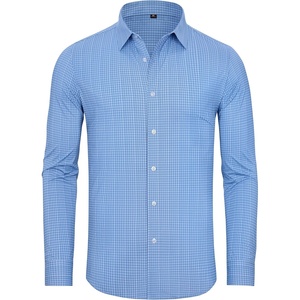 image:imageAlimens amp Gentle 4 Way Stretch Mens Button Down Shirts Plaid Dress Shirt Wrinkle Free Long Sleeve Gingham Shirts02blue Plaid