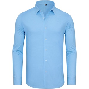 image:imageAlimens amp Gentle 4 Way Stretch Mens Button Down Shirts Plaid Dress Shirt Wrinkle Free Long Sleeve Gingham Shirts03blue Plaid
