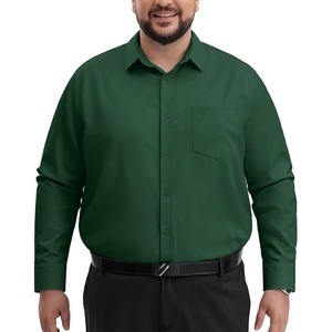 image:imageAlimens amp Gentle Big and Tall Dress Shirts for Men with Pocket2XL6XL BT  4Way StretchWrinkleFreeSoftBreathableBusiness CasualOffice WorkWeddingFormal EventInterviewPolyester SpandexDark Green