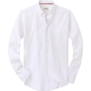 image:imageAlimens amp Gentle Boys Long Sleeve Solid Button Down Oxford Shirt Collared Cotton Top with Chest PocketWhite