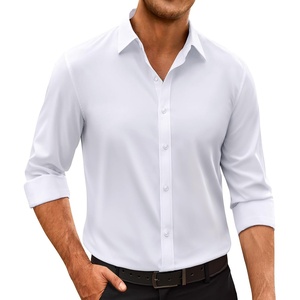 image:imageAlimens amp Gentle Mens Anti Odor Dress Shirts Long Sleeve Wrinkle Free Stretch Button Down Shirt Business Formal WeddingClassic White