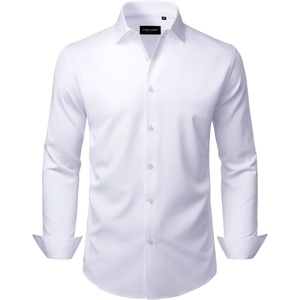 image:imageAlimens amp Gentle Mens Dress Shirts Wrinkle Free Stretch Solid Long Sleeve Button Down Shirt Wedding DatingSolid White