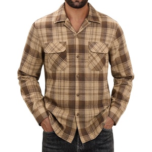 image:imageAlimens amp Gentle Mens Flannel Shirts Long Sleeve Casual Plaid Button Down Shirt Jacket Work Daily Shackets with PocketsKhaki