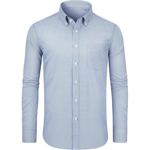 image:imageAlimens amp Gentle Mens Long Sleeve Button Down Shirts Stretch Regular Fit Dress Shirts Casual Work Gingham Shirts with PocketNavy Gingham