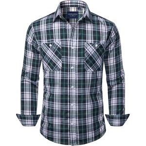 image:imageAlimens amp Gentle Mens Long Sleeve Dress Shirt Button Down Shirts with Pockets Regular Business Office Casual Plaid ShirtBlack Green Grey Plaid