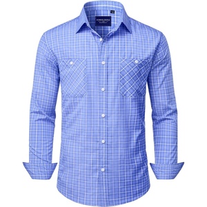 image:imageAlimens amp Gentle Mens Long Sleeve Dress Shirt Button Down Shirts with Pockets Regular Business Office Casual Plaid ShirtBlue Gingham