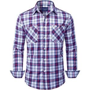image:imageAlimens amp Gentle Mens Long Sleeve Dress Shirt Button Down Shirts with Pockets Regular Business Office Casual Plaid ShirtRed Blue Plaid