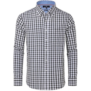 image:imageAlimens amp Gentle Mens Plaid Button Down Shirts Cotton Long Sleeve Dress Shirts Regular Fit Gingham ShirtsBlack White Plaid