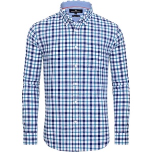 image:imageAlimens amp Gentle Mens Plaid Button Down Shirts Cotton Long Sleeve Dress Shirts Regular Fit Gingham ShirtsBlue  Check