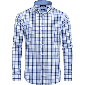 image:imageAlimens amp Gentle Mens Plaid Button Down Shirts Cotton Long Sleeve Dress Shirts Regular Fit Gingham ShirtsBlue Navy  Plaid 3