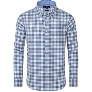 image:imageAlimens amp Gentle Mens Plaid Button Down Shirts Cotton Long Sleeve Dress Shirts Regular Fit Gingham ShirtsBlue Plaid