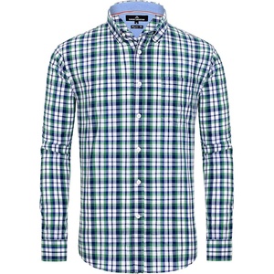 image:imageAlimens amp Gentle Mens Plaid Button Down Shirts Cotton Long Sleeve Dress Shirts Regular Fit Gingham ShirtsGreen Black  Plaid