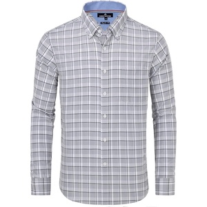 image:imageAlimens amp Gentle Mens Plaid Button Down Shirts Cotton Long Sleeve Dress Shirts Regular Fit Gingham ShirtsGrey Plaid