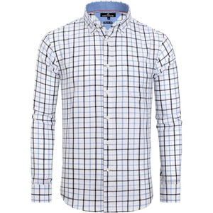 image:imageAlimens amp Gentle Mens Plaid Button Down Shirts Cotton Long Sleeve Dress Shirts Regular Fit Gingham ShirtsNavy  Gingham