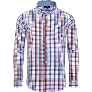 image:imageAlimens amp Gentle Mens Plaid Button Down Shirts Cotton Long Sleeve Dress Shirts Regular Fit Gingham ShirtsNavy Red  Plaid 2