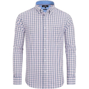 image:imageAlimens amp Gentle Mens Plaid Button Down Shirts Cotton Long Sleeve Dress Shirts Regular Fit Gingham ShirtsNavy Red  Small Plaid