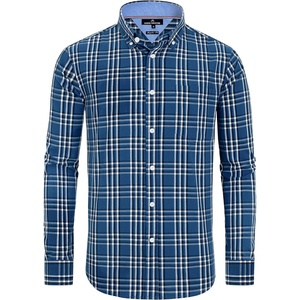 image:imageAlimens amp Gentle Mens Plaid Button Down Shirts Cotton Long Sleeve Dress Shirts Regular Fit Gingham ShirtsNavy White  Checked