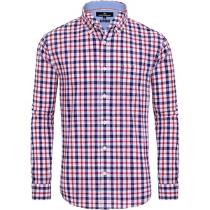 image:imageAlimens amp Gentle Mens Plaid Button Down Shirts Cotton Long Sleeve Dress Shirts Regular Fit Gingham ShirtsRed  Check