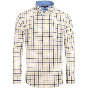 image:imageAlimens amp Gentle Mens Plaid Button Down Shirts Cotton Long Sleeve Dress Shirts Regular Fit Gingham ShirtsYellow  Gingham