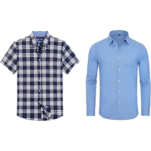 image:imageAlimens amp Gentle Mens Plaid Shirt Casual Business Gingham Shirts