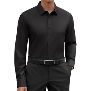 image:imageAlimens amp Gentle Mens Premium Dress Shirt  Cotton Performance Wrinkle Free Moisture Wicking Button Down ShirtsBlack