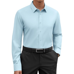 image:imageAlimens amp Gentle Mens Premium Dress Shirt  Cotton Performance Wrinkle Free Moisture Wicking Button Down ShirtsLight Blue