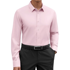 image:imageAlimens amp Gentle Mens Premium Dress Shirt  Cotton Performance Wrinkle Free Moisture Wicking Button Down ShirtsPink