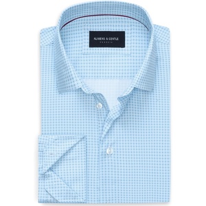image:imageAlimens amp Gentle Mens Printed Dress Shirts Long Sleeve Wrinkle Free Button Down Shirt Regular Fit Casual Business TopsBlue Cube