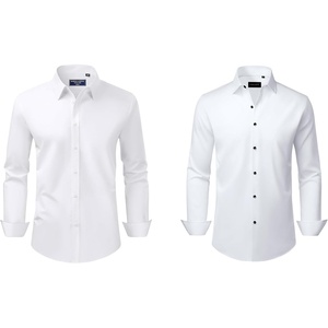 image:imageAlimens amp Gentle Mens Stretch Stain Shield and Wrinkle Free Long Sleeve Solid Business Wedding Button Down Shirts