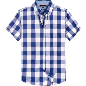 image:imageAlimens amp Gentle Plaid Mens Short Sleeve Button Down Shirts with Pocket  LightweightButtonDown CollarRegular FitExcellent ColorsBreathableCasualCotton BlendEasy CareBlue Buffalo