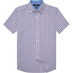 image:imageAlimens amp Gentle Plaid Mens Short Sleeve Button Down Shirts with Pocket  LightweightButtonDown CollarRegular FitExcellent ColorsBreathableCasualCotton BlendEasy CareNavy Red Plaid