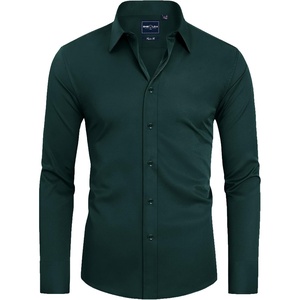 image:imageAlimens amp Gentle Slim Fit Dress Shirts for Men Long Sleeve Stretch Stain Proof Wrinkle Free Button Down Shirts Formal Shirts  Stretch Wrinkle Free Long Sleeve Fitted Formal Events Wedding Business Casual AirflowEnhanced Comfort Easy CareDark Green