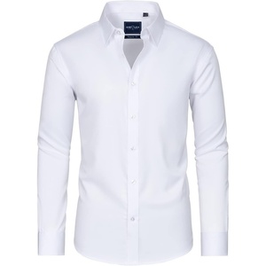 image:imageAlimens amp Gentle Slim Fit Dress Shirts for Men Long Sleeve Stretch Stain Proof Wrinkle Free Button Down Shirts Formal Shirts  Stretch Wrinkle Free Long Sleeve Fitted Formal Events Wedding Business Casual AirflowEnhanced Comfort Easy CareAll White