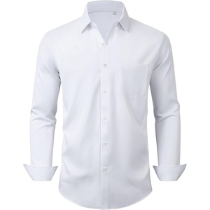 image:imageMens Dress Shirts Wrinkle Free Stretch Long Sleeve Shirt Business Casual  wrinkle free stretch  breathable comfortable  spread collar regular fit  can be worn yearround  business meeting weddingWhite