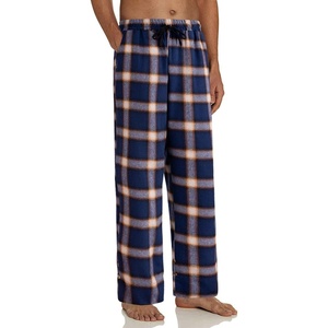 image:imageMens Flannel Pajama Pants Plaid Heavyweight Cotton PJs Bottoms Sleepwear  Soft Cozy with Pockets Elastic Waistband Drawstring Adjustable Length Casual Checkered Lounge Pant for Home Holiday DailyDark Blue