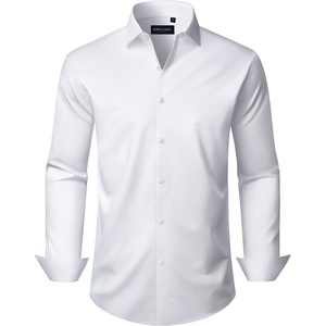 image:imageMens Long Sleeve Dress Shirts Wrinkle Free Stretch Button Down Shirt  Breathable Comfortable Easy Care Spread collarBusiness Casual Classic Button Upfor Wedding Vacation Work OfficeWhite