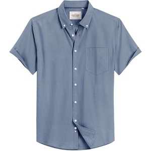 image:imageMens Oxford Dress Shirt Short Sleeve Button Down Collar Summer Casual Shirt  Wrinkle Free Breathable amp Crisp Regular Fit Solid Color for Business Casual Office Work Daily Vacation Weekend Party DateNavy