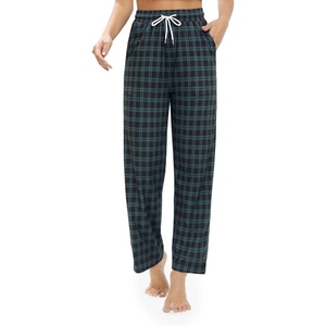 image:imageWomens Pajama Pants Plaid Stretch Comfy Lounge Pants Sleep Bottoms Y2K PJ  Buffalo plaid pajama Sleepwear Soft Long pjs Checked Home Going out Fall winter Christmas matching Lady pants CozyBlack  Green