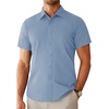 image:imageAlimens amp Gentle Mens Dress Shirt Short Sleeve Pocket Button Down ShirtBlue Tempest