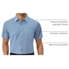 image:imageAlimens amp Gentle Mens Dress Shirt Short Sleeve Pocket Button Down ShirtBlue Tempest