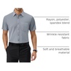 image:imageAlimens amp Gentle Mens Dress Shirt Short Sleeve Pocket Button Down ShirtCool Grey
