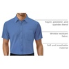 image:imageAlimens amp Gentle Mens Dress Shirt Short Sleeve Pocket Button Down ShirtDusty Blue