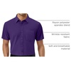 image:imageAlimens amp Gentle Mens Dress Shirt Short Sleeve Pocket Button Down ShirtGrape Purple