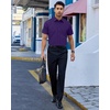 image:imageAlimens amp Gentle Mens Dress Shirt Short Sleeve Pocket Button Down ShirtGrape Purple