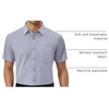image:imageAlimens amp Gentle Mens Dress Shirt Short Sleeve Pocket Button Down ShirtGrey