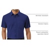 image:imageAlimens amp Gentle Mens Dress Shirt Short Sleeve Pocket Button Down ShirtNavy Blue