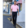 image:imageAlimens amp Gentle Mens Dress Shirt Short Sleeve Pocket Button Down ShirtPink